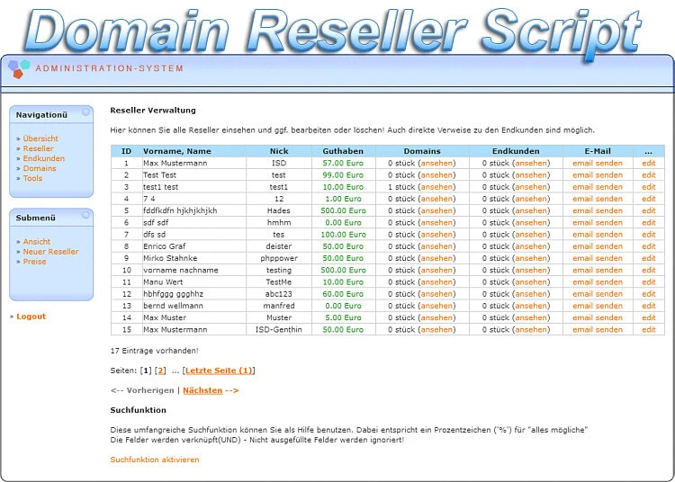 Domain Reseller Script  - PHP Script - Bild 1 von 1
