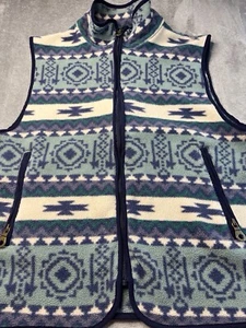 Woolrich Fleece Giubbotto Uomo Aztec Southwestern Tg. M Made In USA - Foto 1 di 5