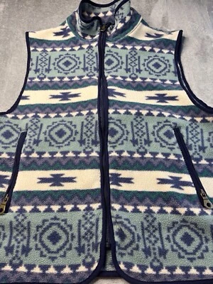 Woolrich Fleece Men’s Vest Aztec Southwestern Sz. M Made In USA - Image 1 of 4