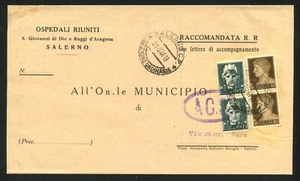 1944 - LUOGOTENENZA - LOTTO/40970 - RACCOMANDATA DA SALERNO A VIETRI - Imagen 1 de 1