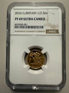 Half Sovereign 2016 - 1/2 Sov Gold - NGC PF69 UC - Bild 1 von 2