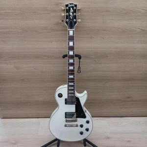 Burny Fernandes RLC-85 Les Paul Custom Electric Guitar White Used Japan w/ SC - Picture 1 of 5