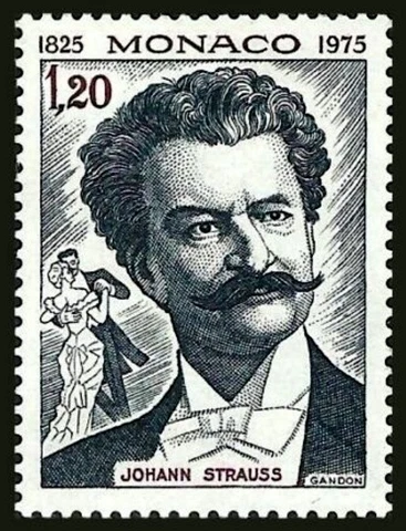 Monaco 1975 Music, Composer, Johann Strauss, MNH / UNM Cover