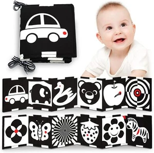 Baby Toys Boys Girls Black and White High Toys Newborn Gift 0-3-6-12 Months - Picture 1 of 6