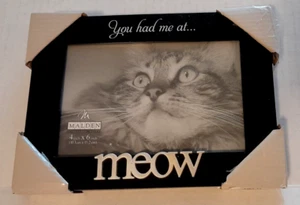 Cat Picture Frame "You Had Me at MEOW" 4" X 6" Picture NEW! - Picture 1 of 2