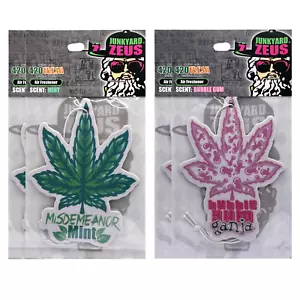 Mint Bubblegum Bubble Gum Scent Combo 420 Cannabis Leaf Dank Pot Air Fresheners - Picture 1 of 7