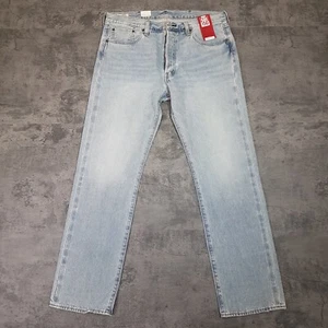 LEVI'S Selvedge 501 150th Anniversary Light Wash Denim Jeans Mens Size 38x34 - Picture 1 of 10