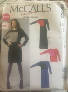 UNCUT McCall's SEWING PATTERN M6792 Dress For Knits - Picture 1 of 4