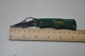 Vtg GEBO'S since 1959 Imperial 35G Green Plastic Handle Easy Open Pocket Knife - Picture 1 of 12