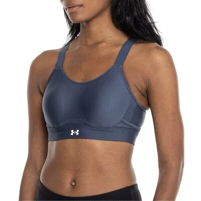 Sutiã esportivo grande novo com etiquetas feminino Under Armour cinza infinito crossover alto impacto - Imagem 1 de 4