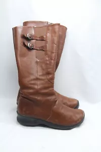 KEEN Bern Baby Tall Riding Boots Women's Size 9 Brown Leather Boots Zipper Zip - Picture 1 of 7