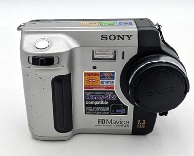Цифровой фотоаппарат SONY MAVICA, MVC-FD87, 1,3 мегапикселя без аккумулятора, непроверенный - Изображение 1 из 4