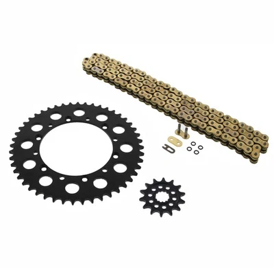 Kawasaki 08-14 KLX450R, 06-14 KX450 F Gold O Ring Chain Sprocket Blk 14/48 114L - Image 1 of 4