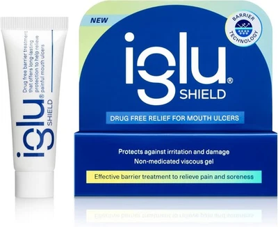 BRANDED Iglu Shield Non-Medicated Mouth Ulcer Treatment. Effective Barrier to Protect