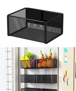 Magnetic Basket Organizer Holder for Fridge Storage Bin Box Containers - Picture 1 of 6