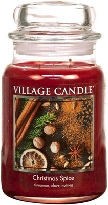 Village Candle Christmas Spice, tarro boticario de vidrio grande vela perfumada, 21,25 Foto 1 de 4