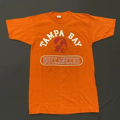 Verdadera Camisa Vintage Años 70 Tampa Bay Buccaneers Campeón de Fútbol Azul Bar Mediana  Foto 1 de 4