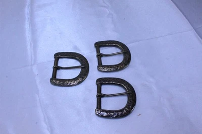 Lote de 3 hebillas de correa de cinturón anillo en D vintage para recreación uniforme cuero trabajo Foto 1 de 4
