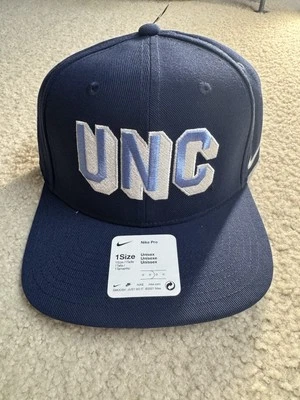 Nike Pro Carolina del Norte UNC Tarheels Gorra Snapback Sombrero Azul Marino Bordado Foto 1 de 4
