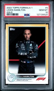Topps Formula 1 2022 - F1 Racers Lewis Hamilton #5 oro/50 PSA 10 GEMA como nuevo - Imagen 1 de 2