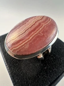 925 Silber Ring Gr. 59 – großer Rhodochrosit (vermutlich) – 12,38 g - Bild 1 von 13