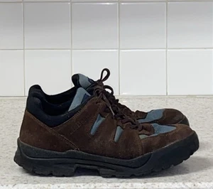 L.L. Bean Men's 10 W Hiking Walking Shoes Brown Suede/Blue Nylon - Picture 1 of 17