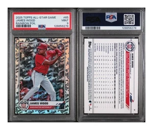 2025 Topps All-Star Game - Rainbow Foil SP - #65 James Wood PSA 9 RC - Picture 1 of 1