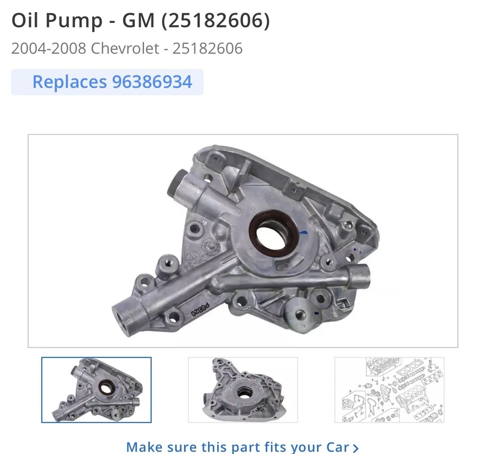 Bomba de aceite motor Aveo Chevrolet GM OEM 04-08 25182606 NUEVO Foto 1 de 1