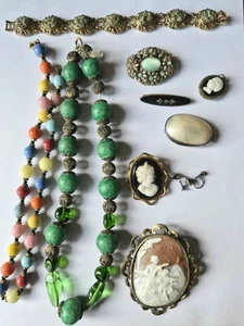 Vintage Ersatzteile und Reparaturen Wiederverkauf von 10 Schmuckstücken - Bild 1 von 3