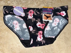 NWT Maidenform Invisible Look BARELY THERE Black Floral Bikini Panty Small 5 - Picture 1 of 2