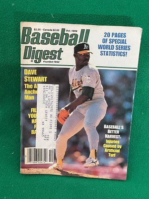 Baseball Digest October 1989 Dave Stewart Oakland A's - Image 1 of 3