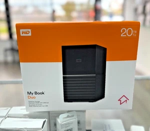 WD 20TB My Book Duo, Desktop RAID Hard Drive HDD - WDBFBE0200JBK-NESN - Picture 1 of 6