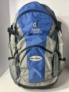 Deuter KangaKid Kindertrage Rucksack Wandern Reise blau grau Sonne Regenschutz - Bild 1 von 13