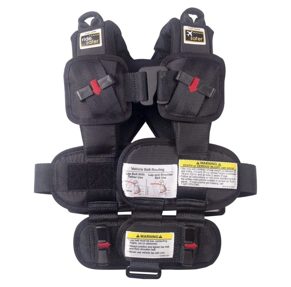 RideSafer Child Car Seat Vest - 26.5–40 lb Extra Small XS - Black (SEALED) - Image 1 of 1