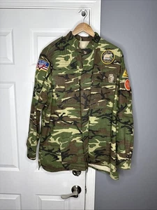 VTG 80s Camouflage Shooting Jacket Size XL Hunting Outer Layer - Picture 1 of 10