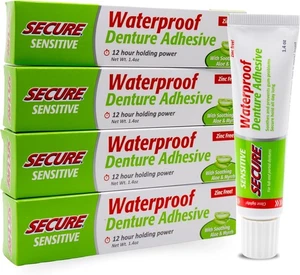 Secure Sensitive Zahnfleisch wasserfester Zahnersatzkleber Zinkfrei mit Aloe Vera &...  - Bild 1 von 7