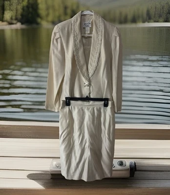 VTG Jeffrey & Dara Women’s Sz10 2 Pieces Skirt Suit Wedding Guest Set Grunge USA - Image 1 of 4