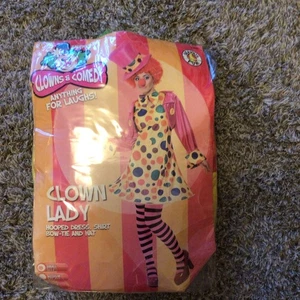 Ladies Adult Fancy Dress Costume Clown Size 10 - Picture 1 of 4