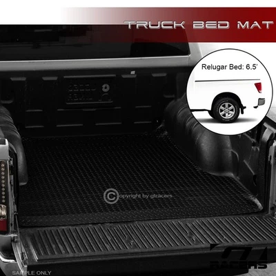 Para Nissan Titan/XD 2004-2024 6,5' negro goma diamante plataforma alfombrilla forro Foto 1 de 3