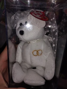 TY Beanie Baby - MRS der Braut Bär (8,5 Zoll) - Neuwertig Stofftier Spielzeug Hochzeit - Bild 1 von 1