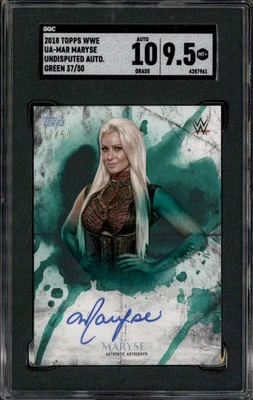 2018 Topps WWE Undisputed Autograph Green Maryse Auto /50 SGC 9.5 - Image 1 of 2