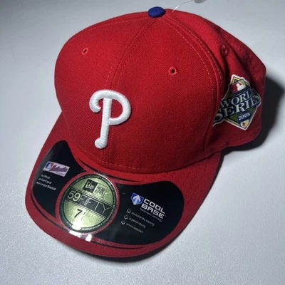Nuevo con etiquetas 2008 Philadelphia Phillies Serie Mundial New Era 59FIFTY Sombrero de Campo 7 1/4 Foto 1 de 4