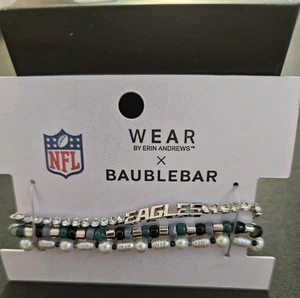 WEAR by Erin Andrews X BaublebarPhiladelphia Eagles Stack Bracelet - Picture 1 of 4