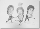 Wayne Gretzky Brett Hull Mario Lemieux Signed 50 Goals in 50 Games Litho /250