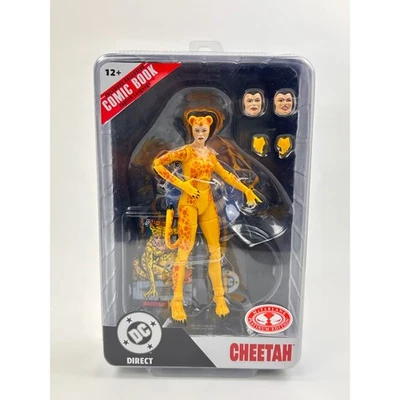 Figura de acción McFarlane Toys DC Direct Cheetah edición platino con cómic Foto 1 de 4