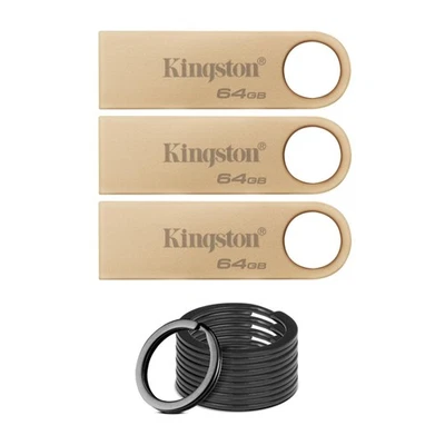 Unidad flash Kingston DataTraveler 64 GB SE9 G3 USB 3.2 Gen 1 paquete de 3 Foto 1 de 4