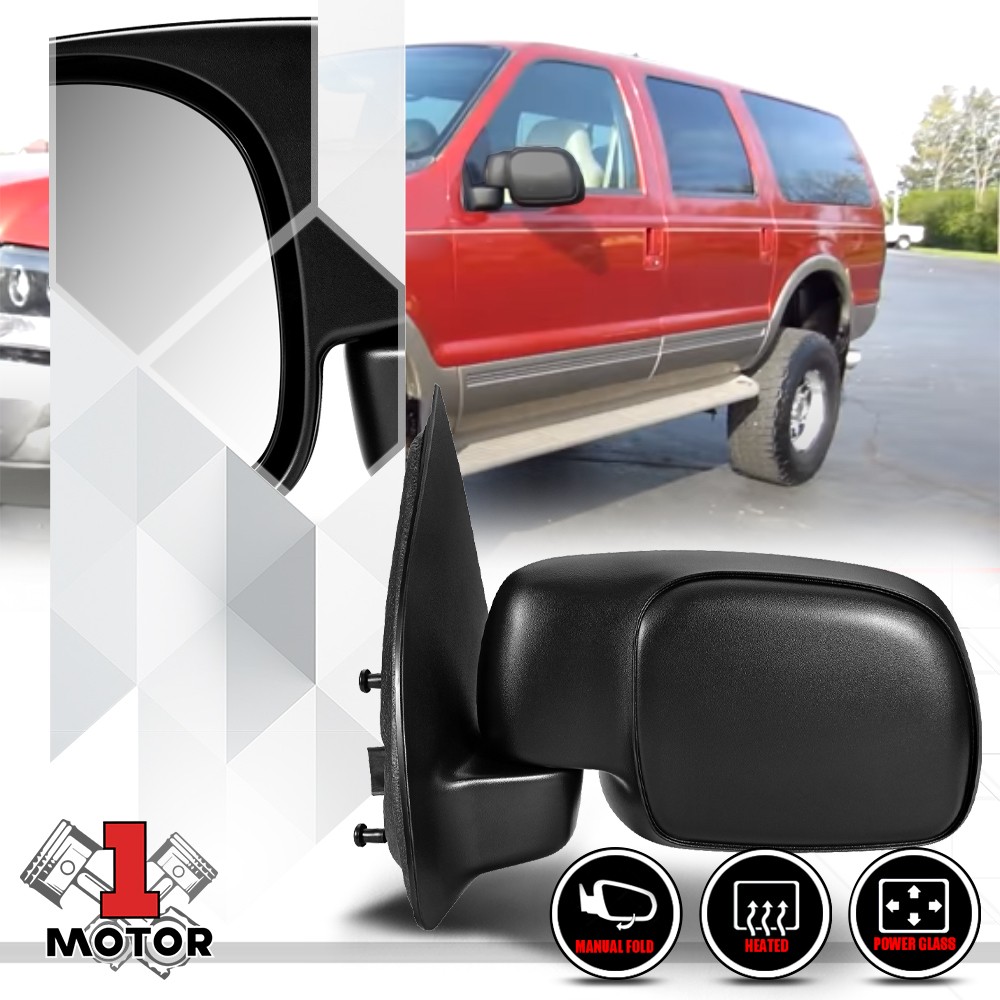 Partsflow Right Side Manual Towing Mirror For 1999-2007 Ford F-250/F-350/F-450/F-550 Super Duty