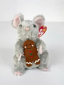 Ty Beanie Babies STIRRING Mouse Plush Christmas Gingerbread Cookie 2006 TAG - Picture 1 of 6
