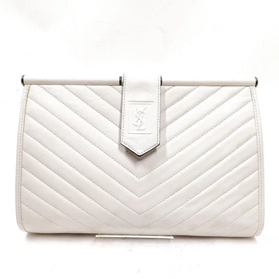 Bolso Clutch Yves Saint Laurent Cuero Blanco 3978678 SIN TARIFA Foto 1 de 4