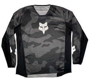 Fox 180 Racing Logo Camo Motocross Jersey Mens Long Sleeve Size 2XL Bike - Foto 1 di 11